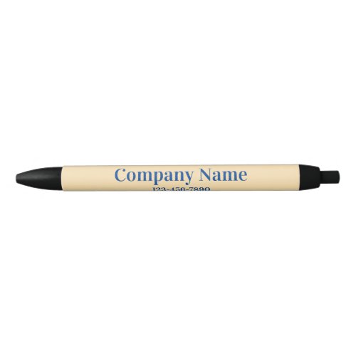 Business Peach and Blue Company Name Phone Number Black Ink Pen