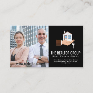 Business People Real Estate Logo Business Card