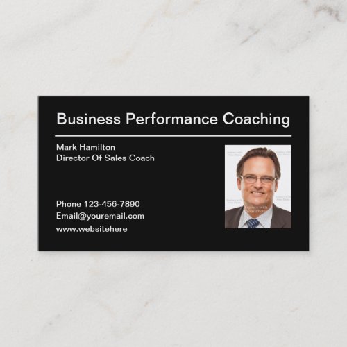 Business Performance Coach Business Card