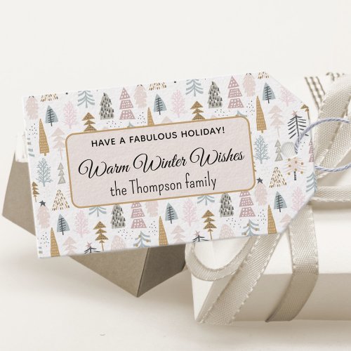 BusinessPersonal Country Trees Winter Theme 10  Gift Tags