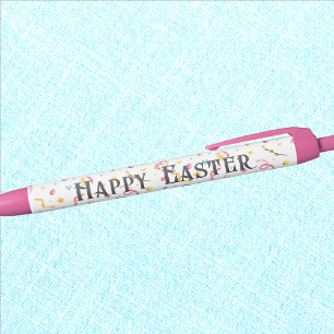 Business Personal   Pink Happy Easter Black Ink Pen