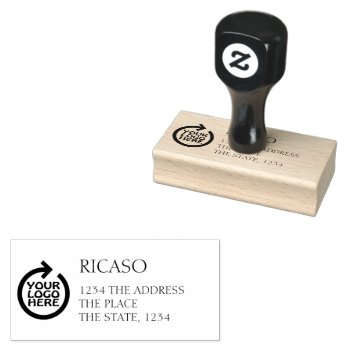 Business Personalized Logo Rubber Stamp by Ricaso_Intros at Zazzle