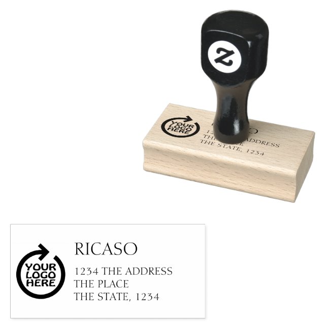 Business Personalized Logo Rubber Stamp (Stamped)