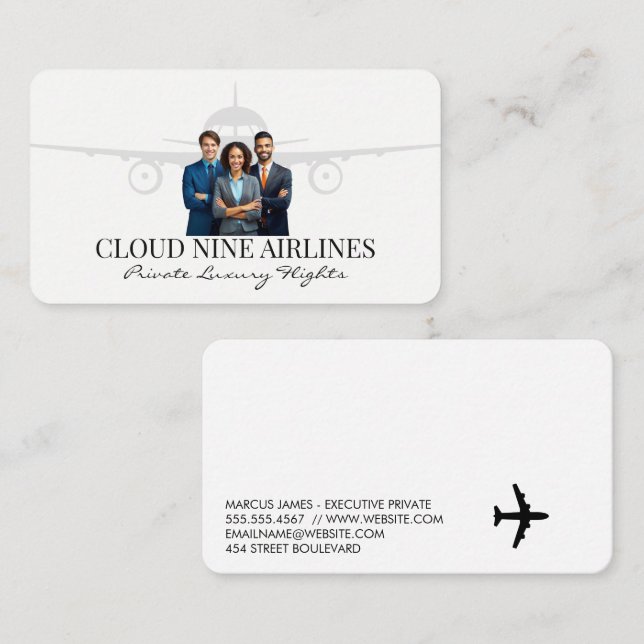 Business Personnel | Flights | Airlines Card (Front/Back)