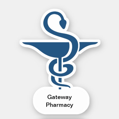 Business Pharmacy Symbol Shape Sticker
