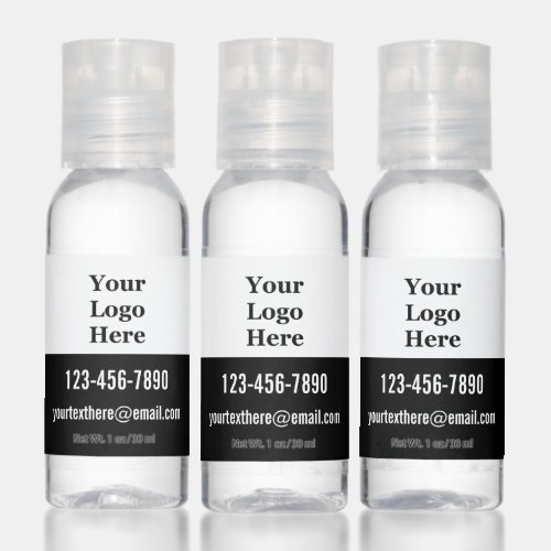Business Phone Number Email and Logo Template Hand Sanitizer