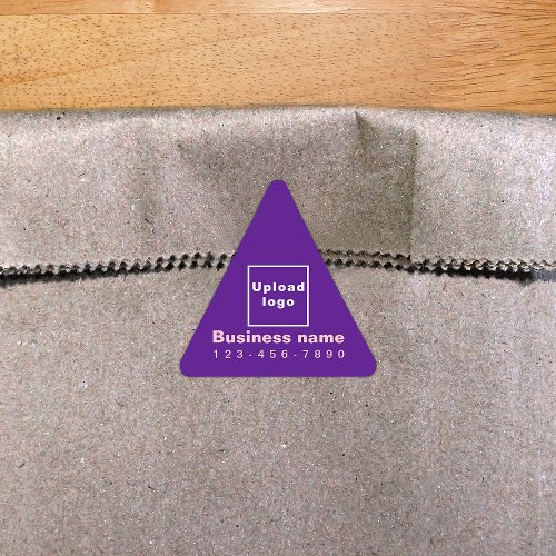 Business Phone Number on Purple Triangle Sticker