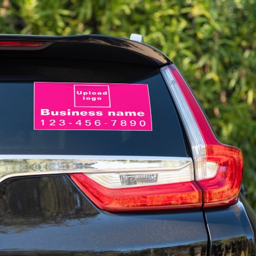 Business Phone Number Pink Large Rectangle Vinyl Sticker
