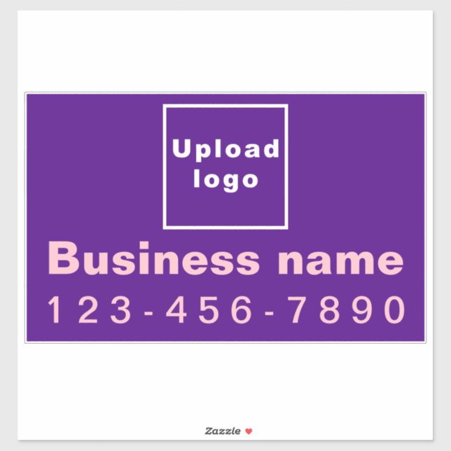 Business Phone on Purple Large Rectangle Vinyl Sticker (Sheet)