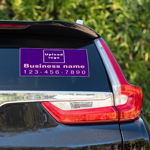 Business Phone on Purple Large Rectangle Vinyl Sticker