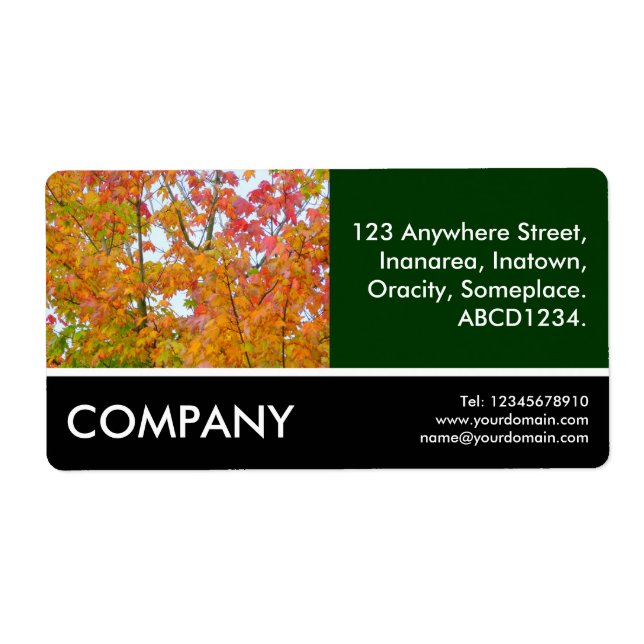 Business Photo - Autumn Leaves II Label (Front)