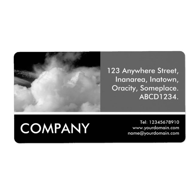 Business Photo - Dramatic Sky Label (Front)