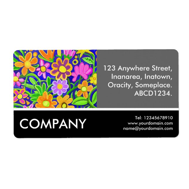 Business Photo - Flowers Label (Front)