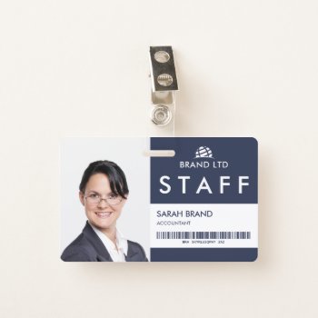 Business Photo Id Staff Badge by J32Design at Zazzle