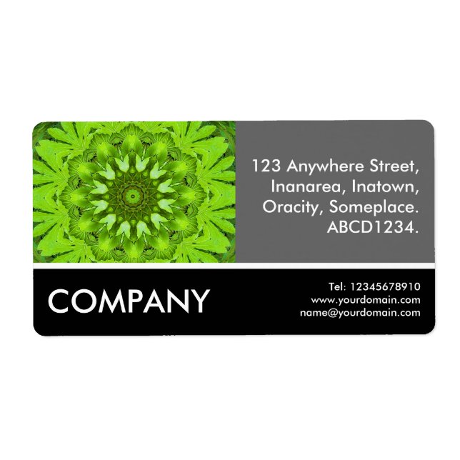 Business Photo - Leaf Kaleidoscope Label (Front)