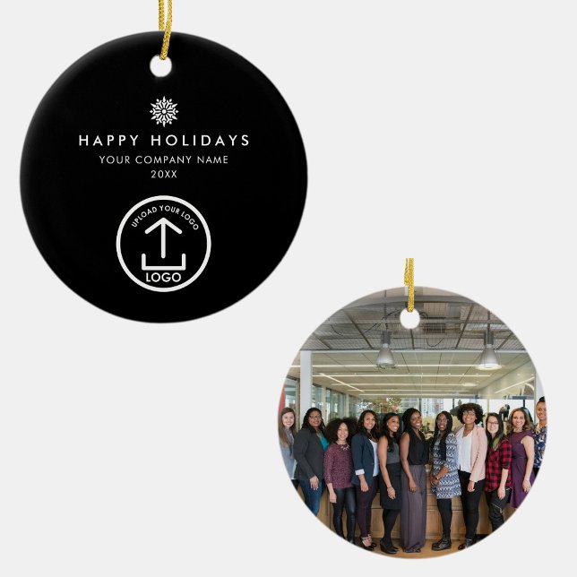 Business Photo Logo Christmas Snowflake Gift Ceramic Ornament (Business Photo Logo Christmas Snowflake Gift Ceramic Ornament)