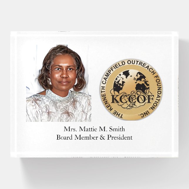 Business Photo & Logo Paperweight (Front)