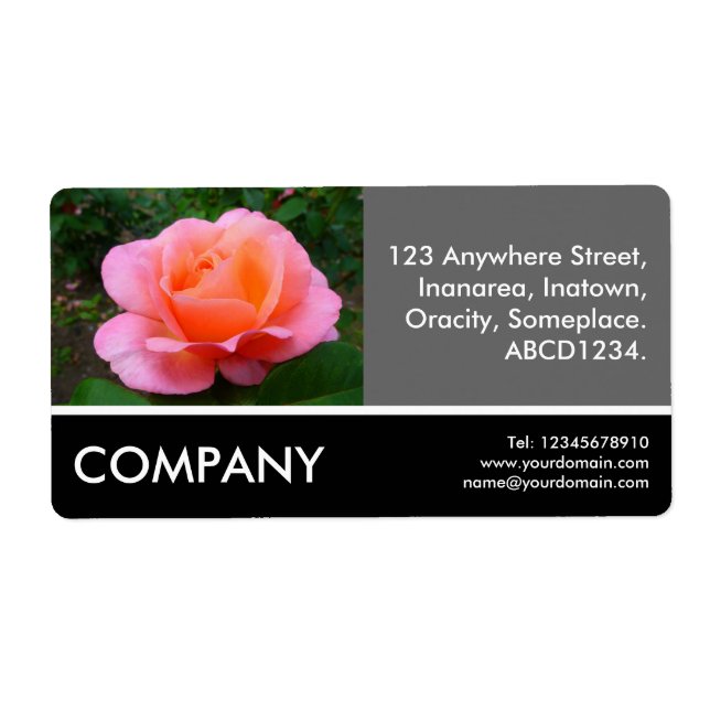 Business Photo - Pink Rose Label (Front)