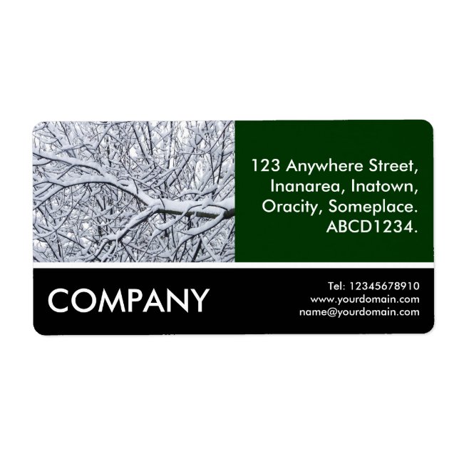 Business Photo - Snowy Branches Label (Front)