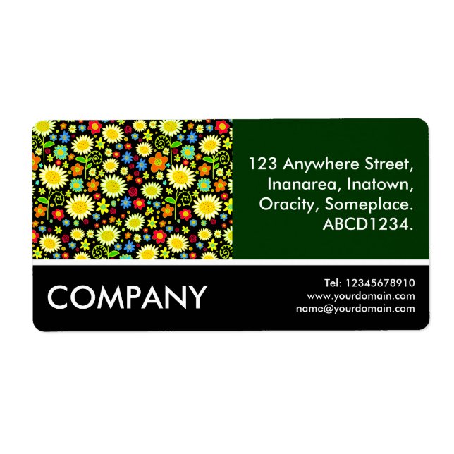 Business Photo - Spring Flowers Label (Front)