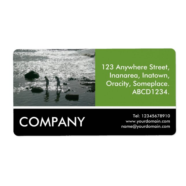 Business Photo - Stepping Stones - Avocado Green Label (Front)