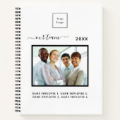 Business photo team white elegant  notebook (Front)