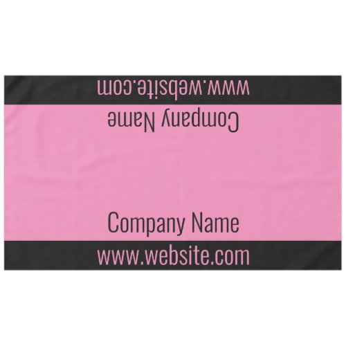 Business Pink and Black Text Template Tablecloth