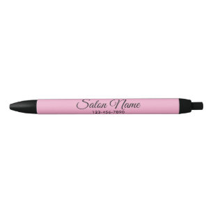 Business Pink Beauty Salon Name Phone Number Pen