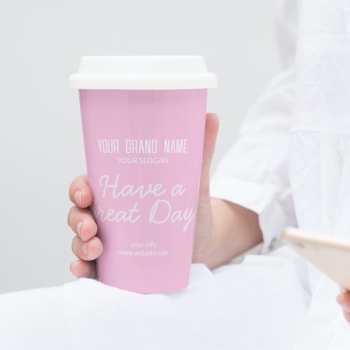 Business Pink Brand Name corporate info Event Paper Cups