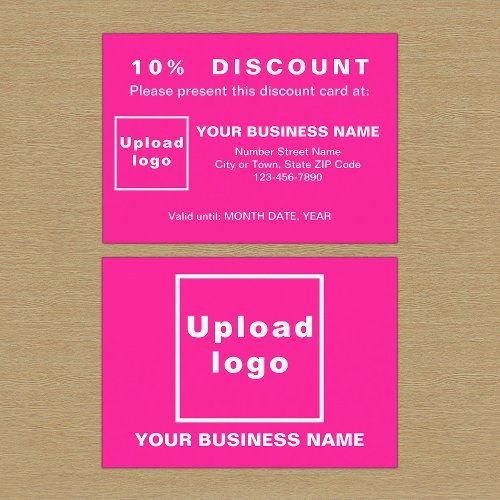 Business Pink Discount Card