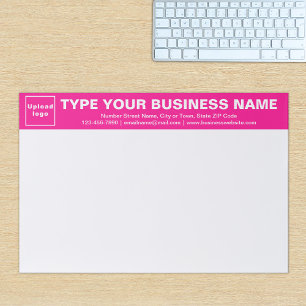 Business Pink Heading Large Tearaway Paper Pad