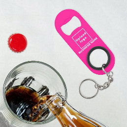 Business Pink Keychain and Bottle Opener