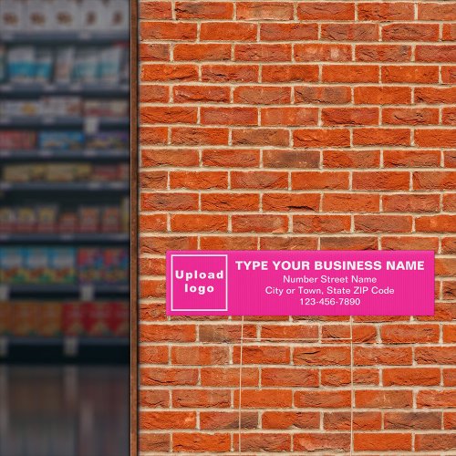 Business Pink Long Rectangle Yard Sign