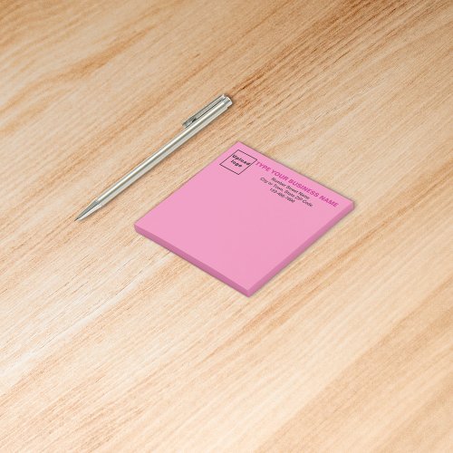 Business Pink Square post it note