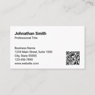 Business Plain White Generic Design QR Code