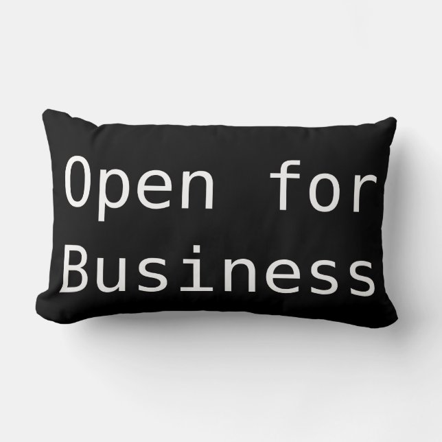 'Business' Polyester Lumbar Pillow (Front)