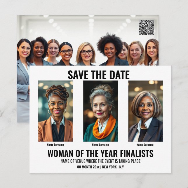 Business postcard template 5 photo DIY corporate (Front/Back)