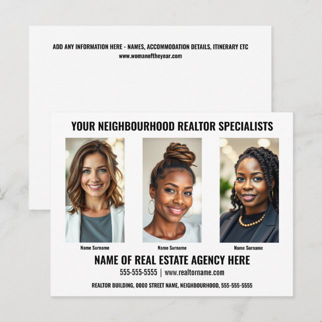 Business postcard template 5 photo DIY realtor (Front/Back)