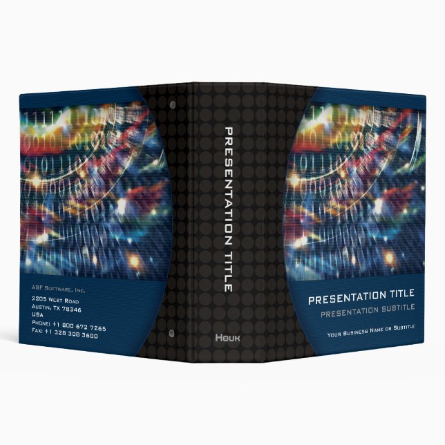 Business Presentation 0100101 | Code Binary 3 Ring Binder (Background)