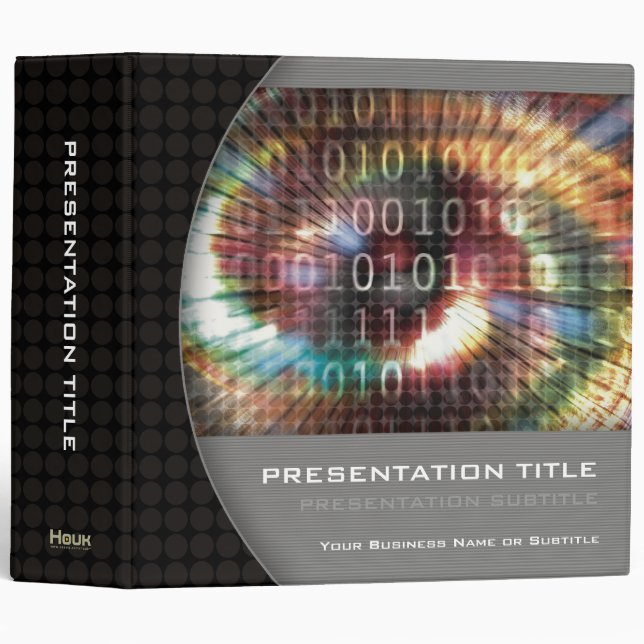 Business Presentation 0100101 | Modern Internet 3 Ring Binder (Front/Spine)