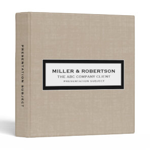 Business Presentation Portfolio Book Linen 3 Ring Binder