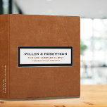 Business Presentation Portfolio Sable Leather 3 Ring Binder<br><div class="desc">Modern business presentation portfolio book features a minimal sable brown leather design. Professional presentation binder with customizable logo and information presented in simple font in a white window with a coordinating frame. Shown with company name, client name and presentation subject on the front in modern typography, this personalized professional presentation...</div>