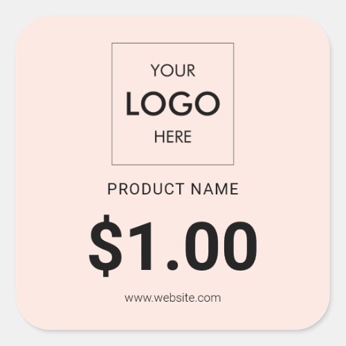 Business Price Tag Logo Blush Pink