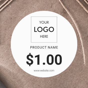 Business Price Tag Logo White by CrispinStore at Zazzle