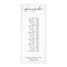 Business Pricing Guide | Simply Right Rack Card