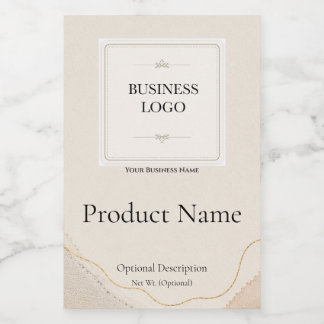 Business Product Label with Custom Logo Template