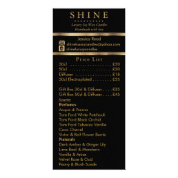 Business Product / Price List Rack Card