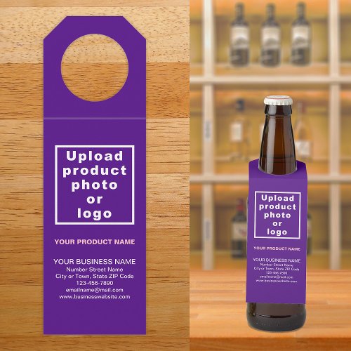 Business Product Purple Bottle Hanger Tag