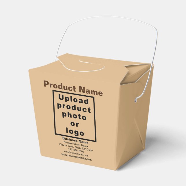 Business Product Small Light Brown Take Out Box (Front Side)