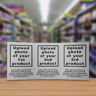 Business Products Gray Trifold Card